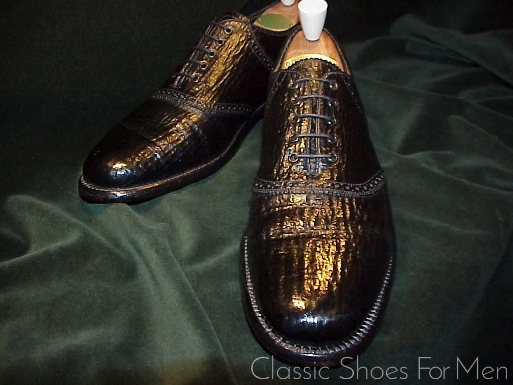 *Near new FLORSHEIM IMPERIAL Sharkskin, Saddle Oxford, Cir. 1970: US 9.5-10 Narrow (42.5-43 Narrow.) - Image 6