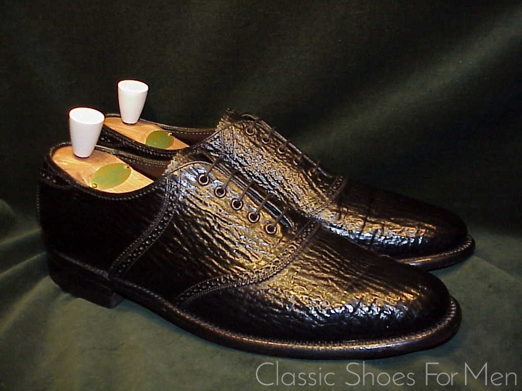 *Near new FLORSHEIM IMPERIAL Sharkskin, Saddle Oxford, Cir. 1970: US 9.5-10 Narrow (42.5-43 Narrow.) - Image 7