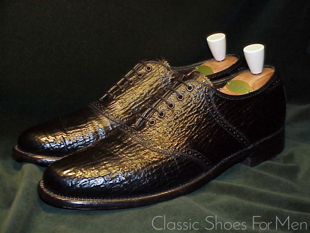 *Near new FLORSHEIM IMPERIAL Sharkskin, Saddle Oxford, Cir. 1970: US 9.5-10 Narrow (42.5-43 Narrow.) - Image 9