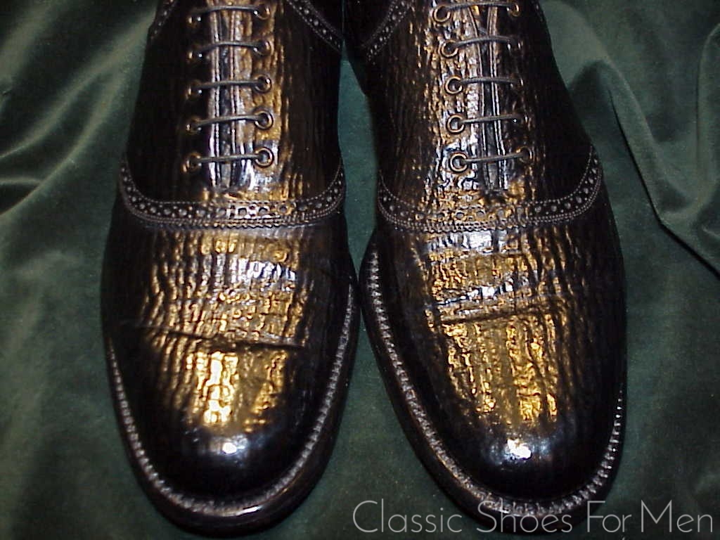 *Near new FLORSHEIM IMPERIAL Sharkskin, Saddle Oxford, Cir. 1970: US 9.5-10 Narrow (42.5-43 Narrow.) - Image 5