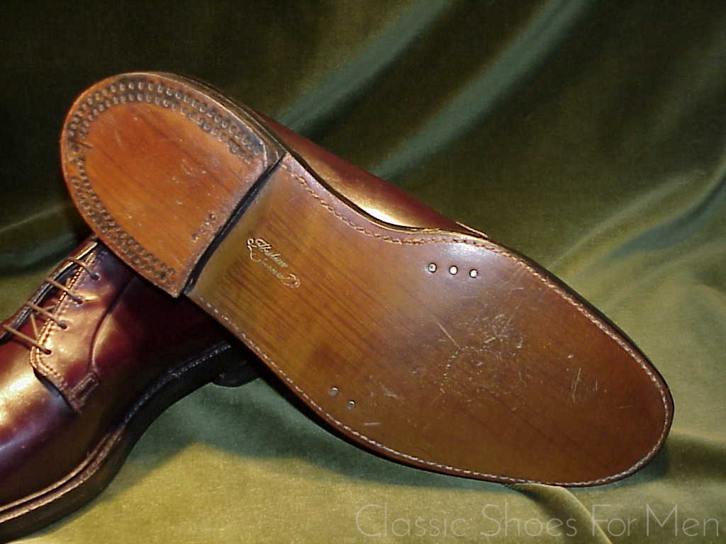 *NEW - Vintage - FLORSHEIM IMPERIAL Shell Cordovan Plain Front Derby, Cir. 1980:47D - Image 10