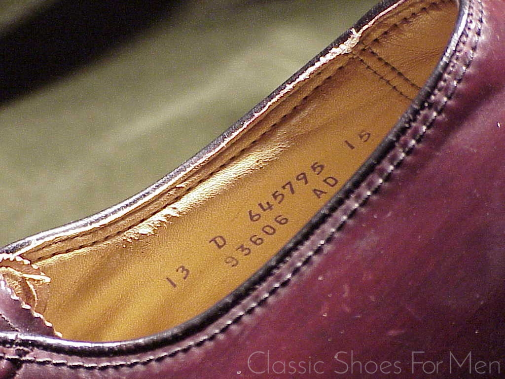 *NEW - Vintage - FLORSHEIM IMPERIAL Shell Cordovan Plain Front Derby, Cir. 1980:47D - Image 8