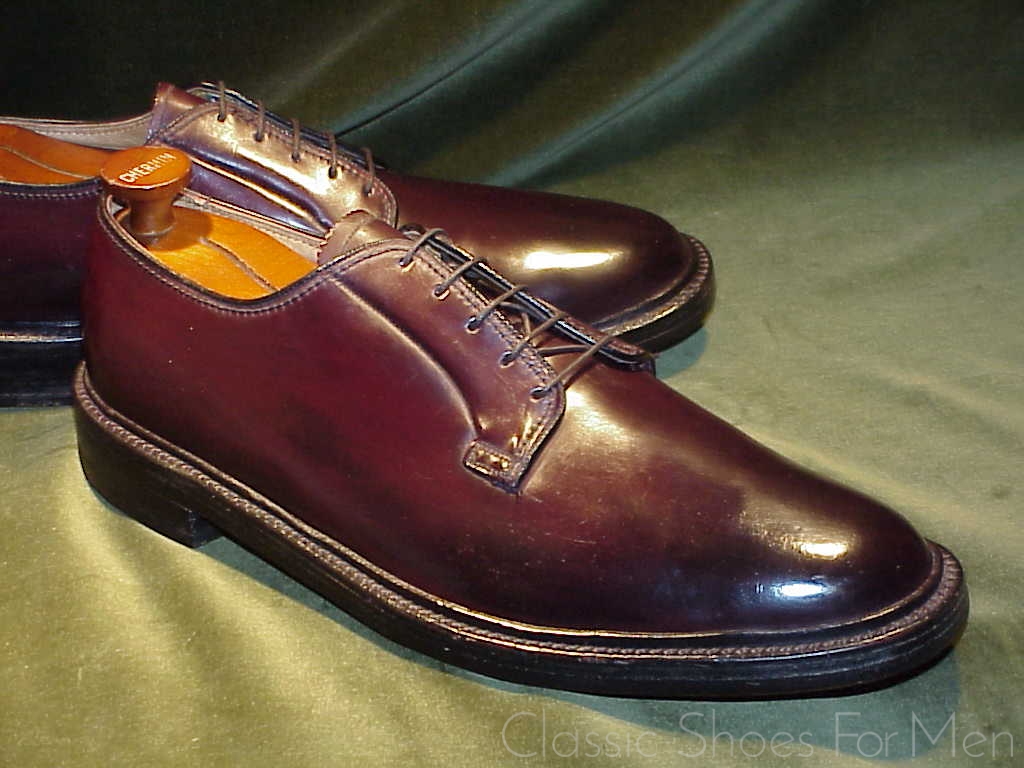 *NEW - Vintage - FLORSHEIM IMPERIAL Shell Cordovan Plain Front Derby, Cir. 1980:47D - Image 3