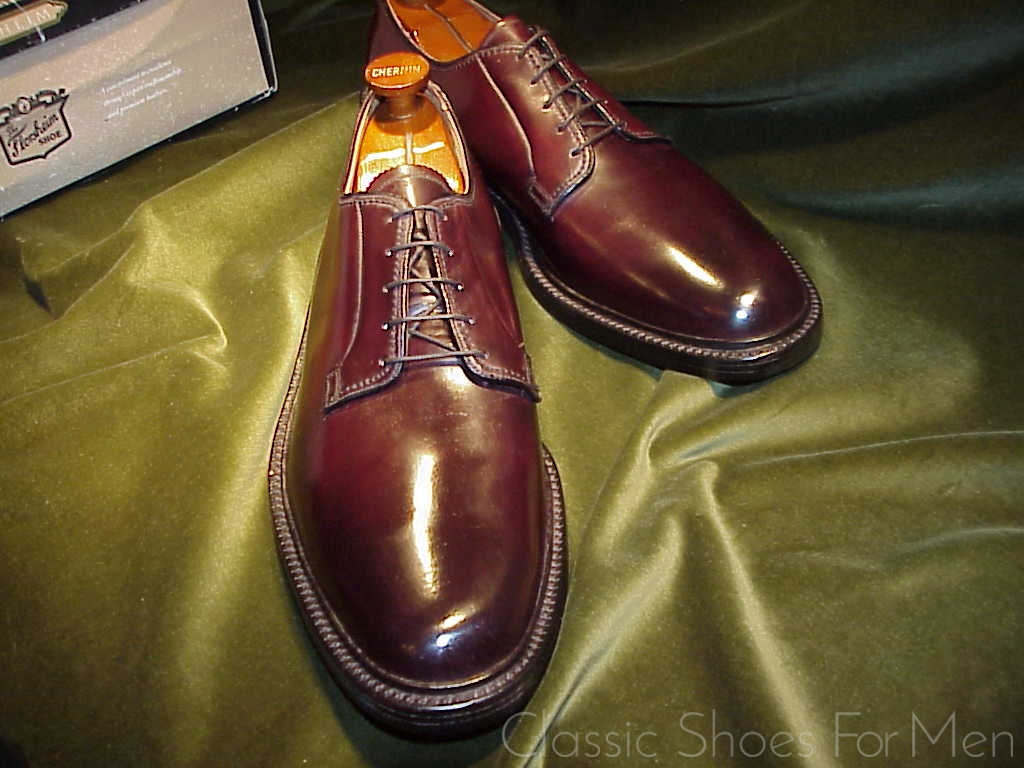 *NEW - Vintage - FLORSHEIM IMPERIAL Shell Cordovan Plain Front Derby, Cir. 1980:47D - Image 4