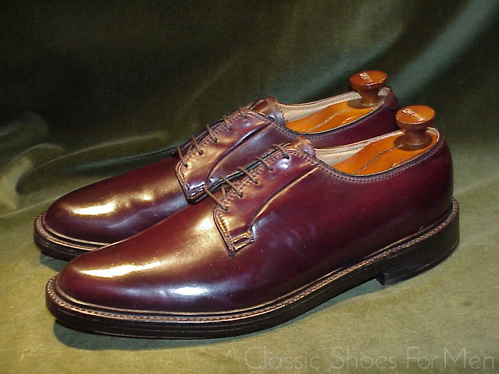 *NEW - Vintage - FLORSHEIM IMPERIAL Shell Cordovan Plain Front Derby, Cir. 1980:47D - Image 9