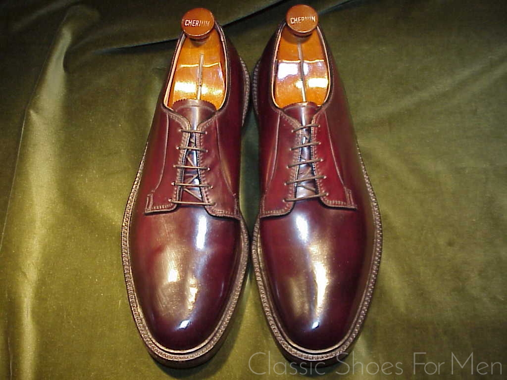 *NEW - Vintage - FLORSHEIM IMPERIAL Shell Cordovan Plain Front Derby, Cir. 1980:47D - Image 2