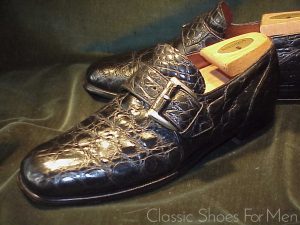 *Custom Order FLORSHEIM IMPERIAL Alligator Monk Strap, Circa 1970: US 8D (41D)