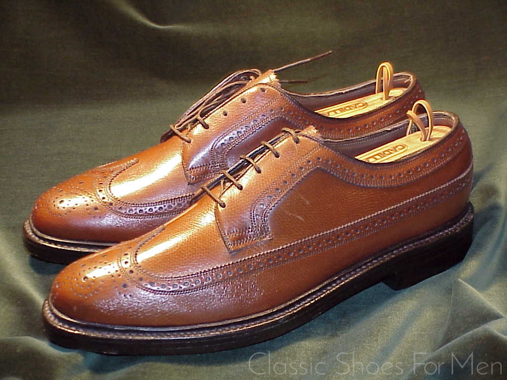 NEW - FLORSHEIM "Royal" IMPERIAL Full Brogue Derby Budapester, Circa 1985: US 9E (42E) - Image 6