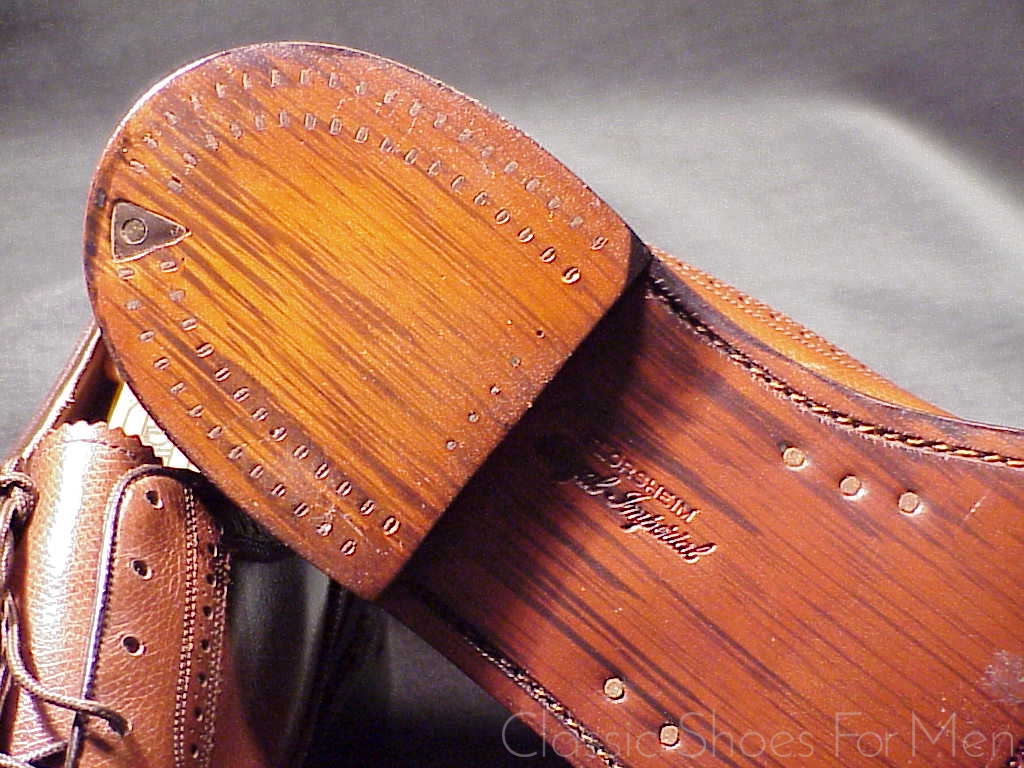 NEW - FLORSHEIM "Royal" IMPERIAL Full Brogue Derby Budapester, Circa 1985: US 9E (42E) - Image 9