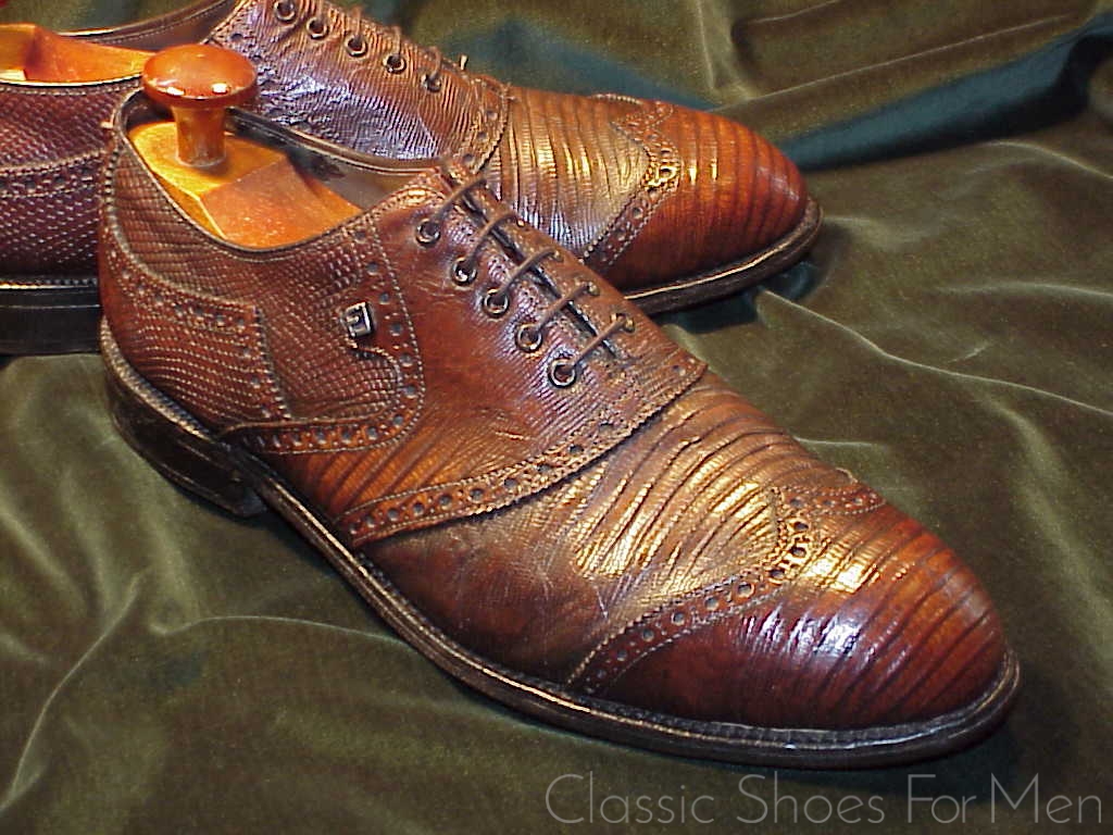 Custom FOOTJOY Eidechs-LIZARD Full Brogue GOLF Oxford: US 9.5D (42.5D) - Image 3