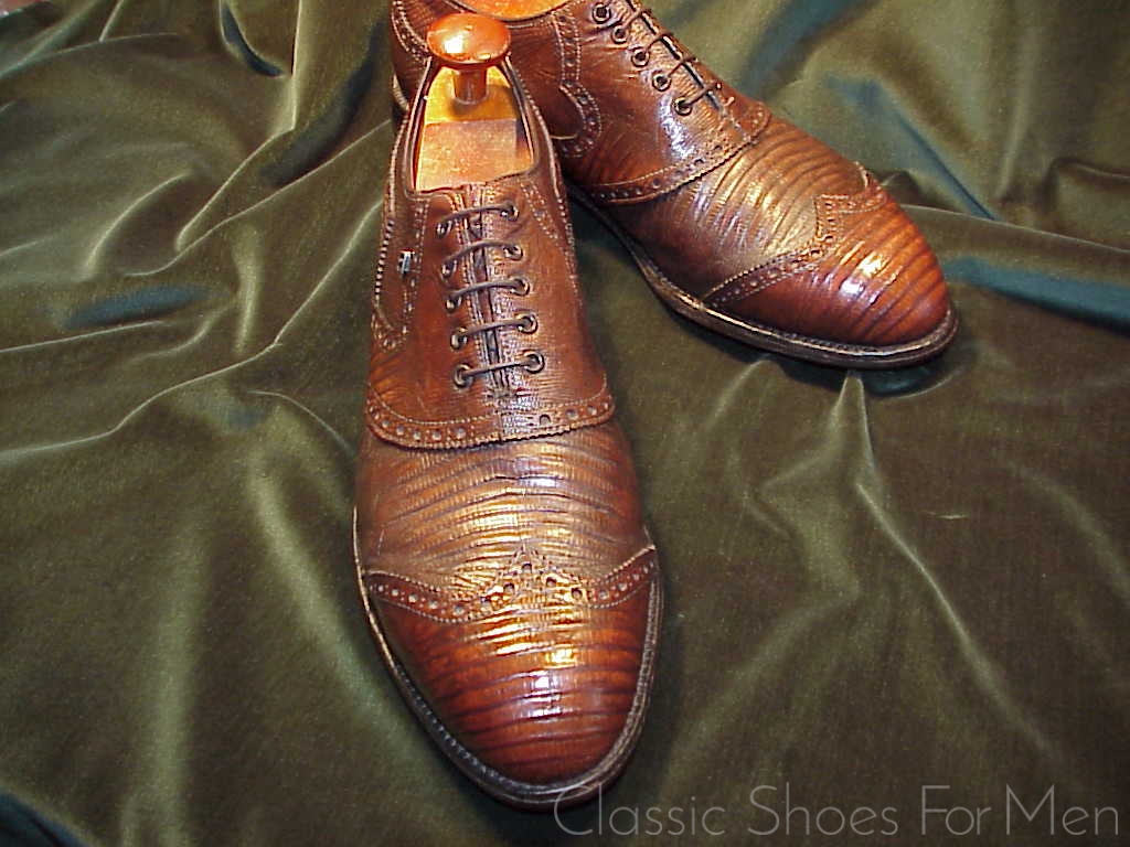 Custom FOOTJOY Eidechs-LIZARD Full Brogue GOLF Oxford: US 9.5D (42.5D) - Image 4