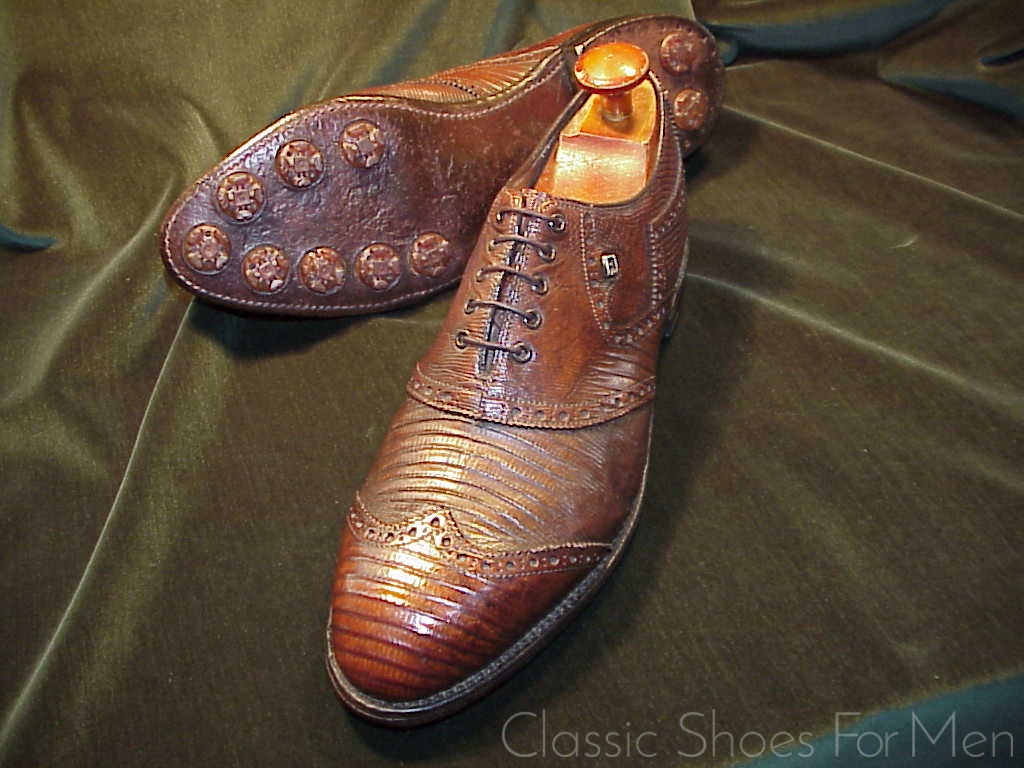 Custom FOOTJOY Eidechs-LIZARD Full Brogue GOLF Oxford: US 9.5D (42.5D) - Image 6