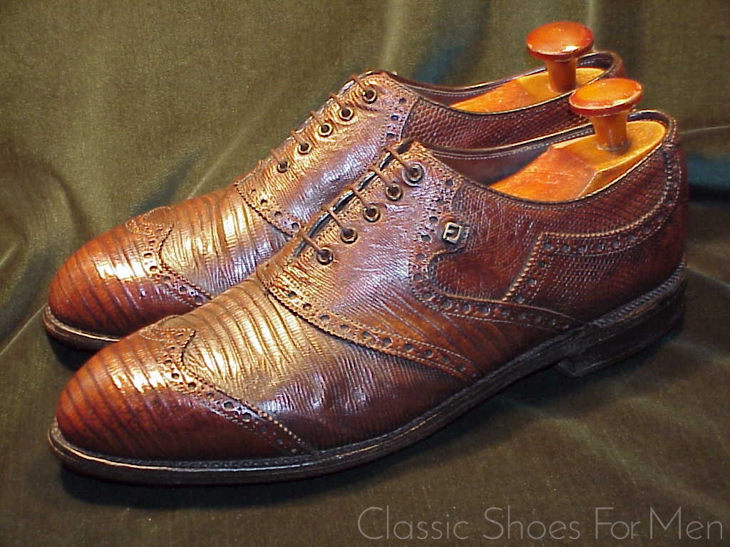 Custom FOOTJOY Eidechs-LIZARD Full Brogue GOLF Oxford: US 9.5D (42.5D) - Image 8