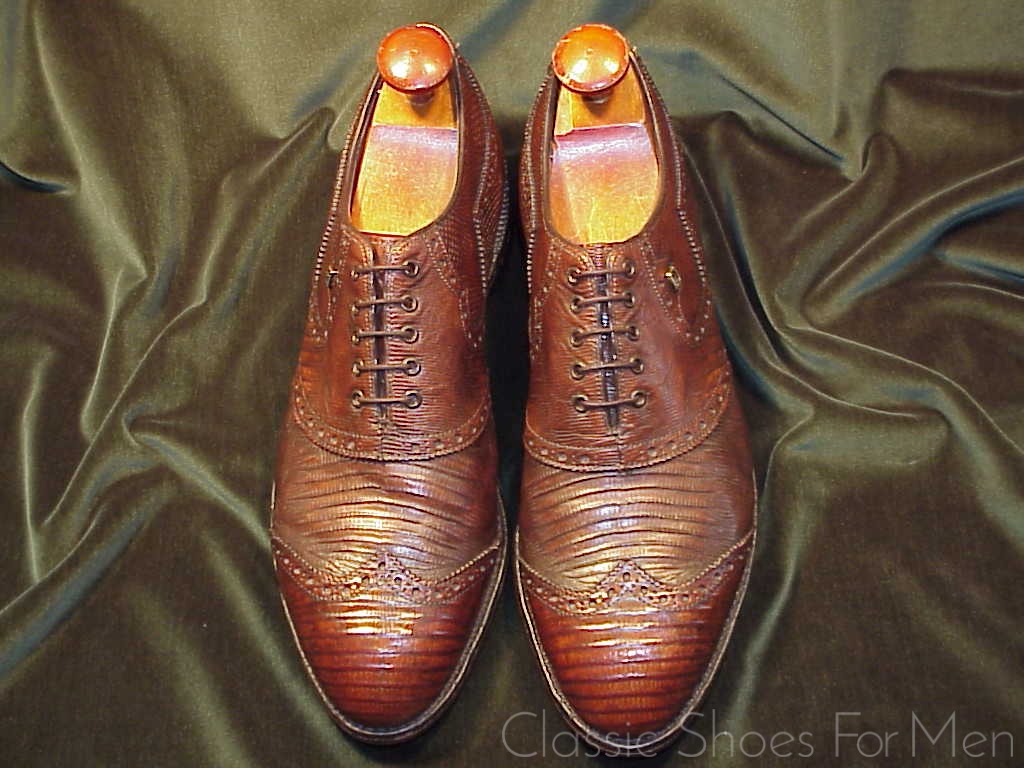 Custom FOOTJOY Eidechs-LIZARD Full Brogue GOLF Oxford: US 9.5D (42.5D) - Image 2