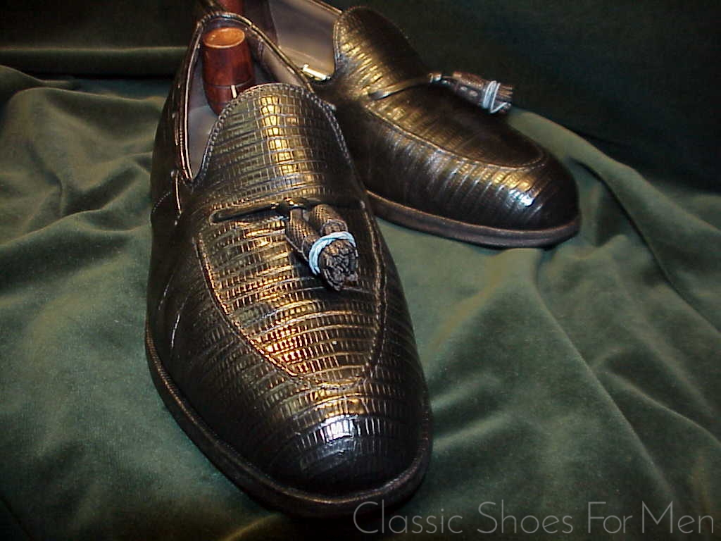 Vintage FOOTJOY Eidechse-LIZARD Tassel Loafer, Circa 1970  display picture 3