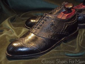 *Near new-Custom FOOTJOY Eidechs-Lizard Full Brogue STREET Oxford: 40-40.5D (US 7.5D)