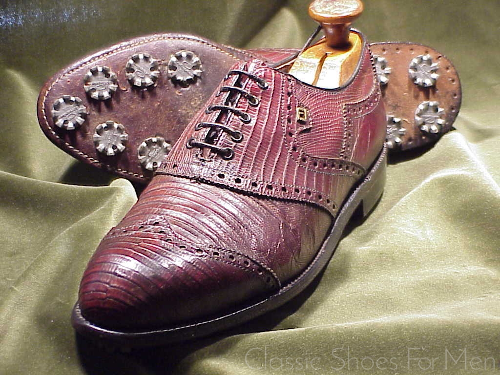 *FOOTJOY Eidechsenleder–Lizard Custom-Made Full Brogue GOLF Oxford: US 9D (92D) - Image 11