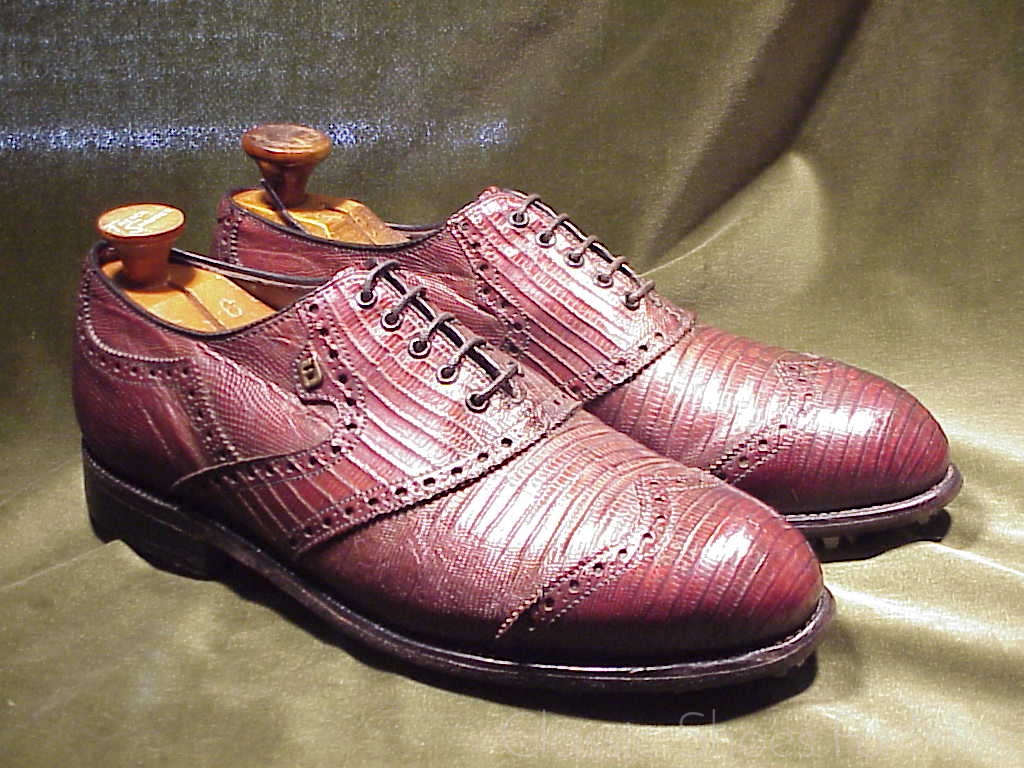 *FOOTJOY Eidechsenleder–Lizard Custom-Made Full Brogue GOLF Oxford: US 9D (92D) - Image 7