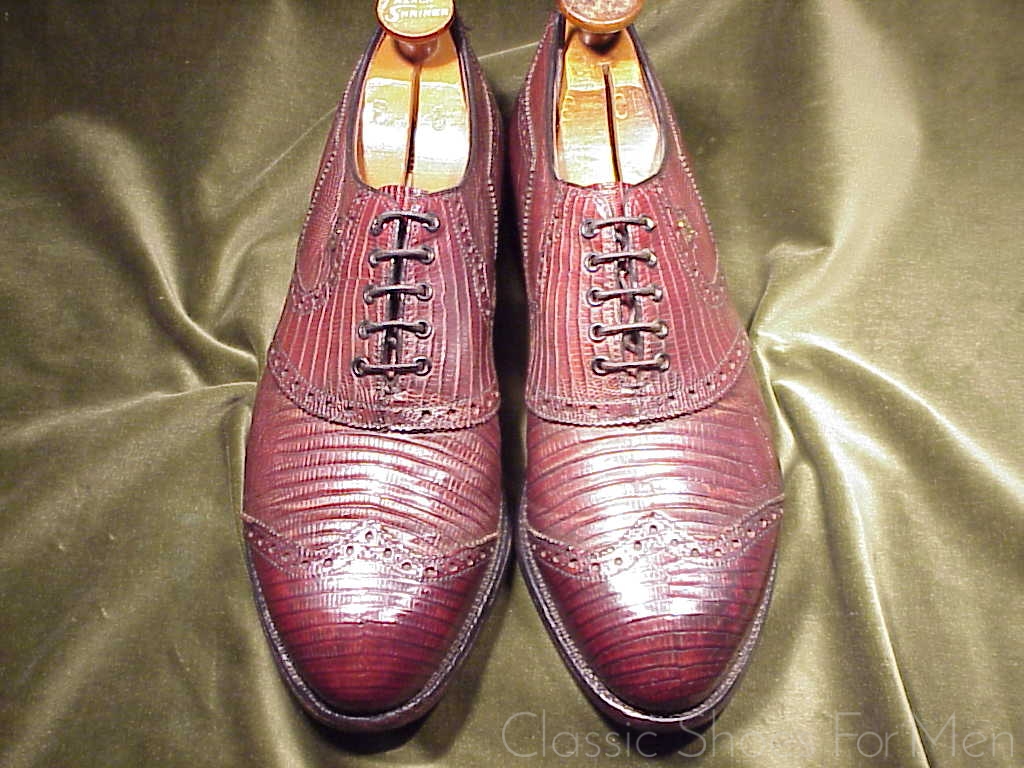 *FOOTJOY Eidechsenleder–Lizard Custom-Made Full Brogue GOLF Oxford: US 9D (92D) - Image 2