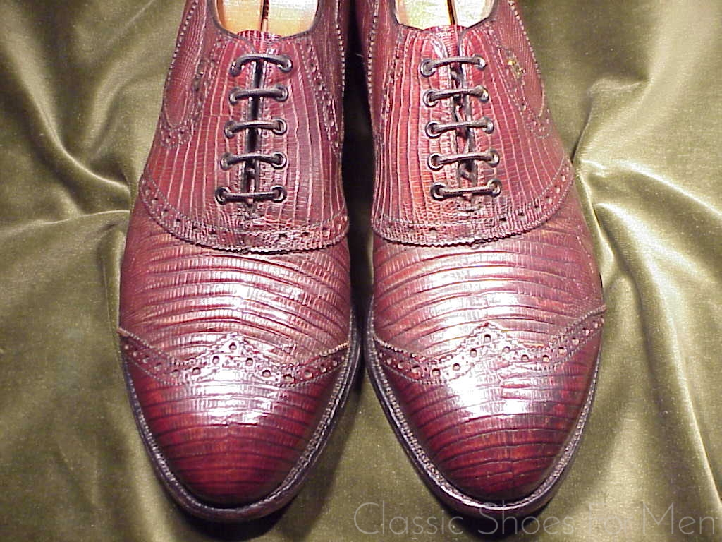 *FOOTJOY Eidechsenleder–Lizard Custom-Made Full Brogue GOLF Oxford: US 9D (92D) - Image 5