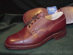 *NEW - FRANK WRIGHT Officer's Zug Grain, VELDTSCHOEN, Derby: 41.5D. (US 8.5D) (UK 7.5E)