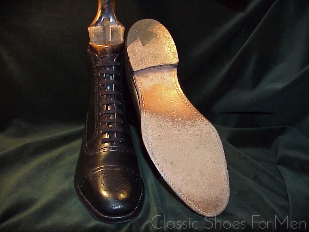 *Vintage GRENSON Cap-Toe, Brogued Balmoral Field Boot: US 9-9.5D (42-42.5D) - Image 8