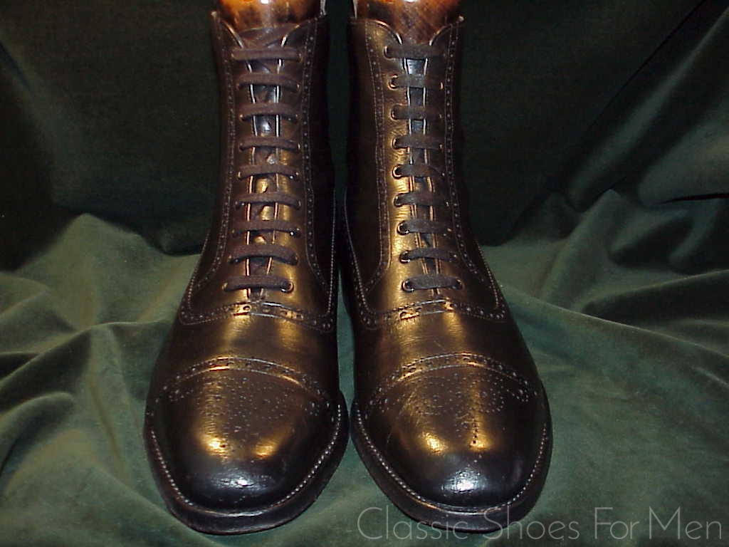 *Vintage GRENSON Cap-Toe, Brogued Balmoral Field Boot: US 9-9.5D (42-42.5D) - Image 2