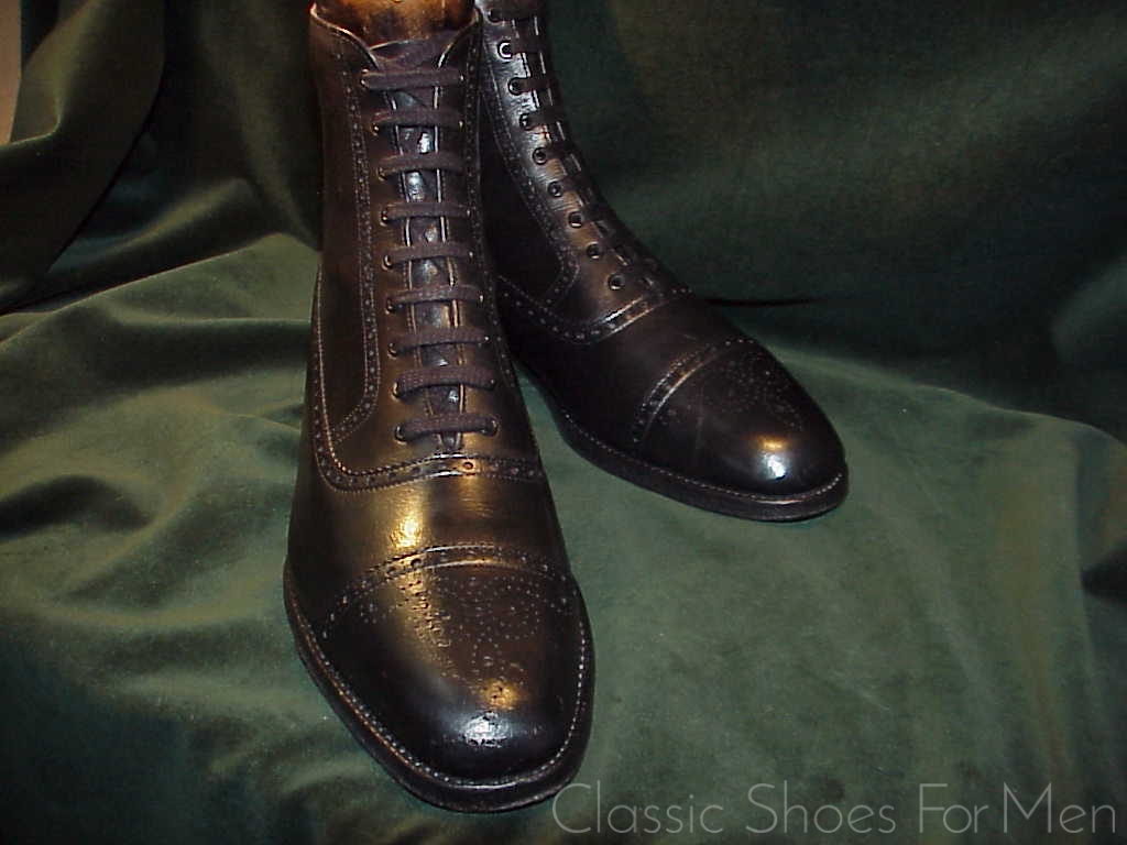 *Vintage GRENSON Cap-Toe, Brogued Balmoral Field Boot: US 9-9.5D (42-42.5D) - Image 4