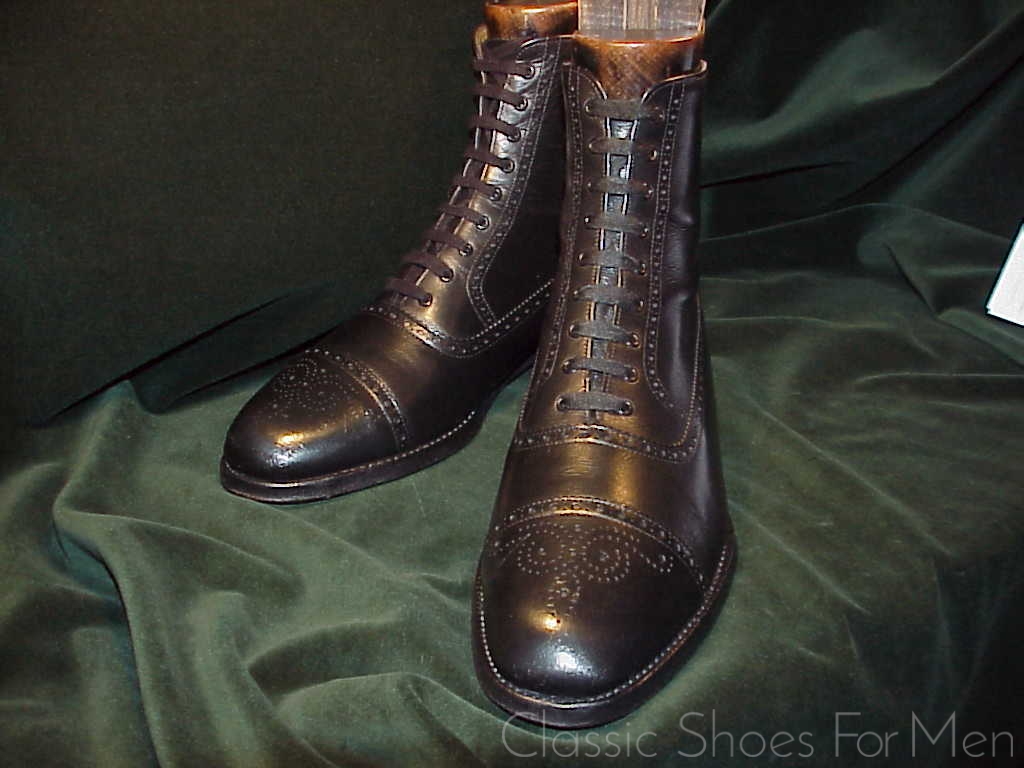 *Vintage GRENSON Cap-Toe, Brogued Balmoral Field Boot: US 9-9.5D (42-42.5D) - Image 6