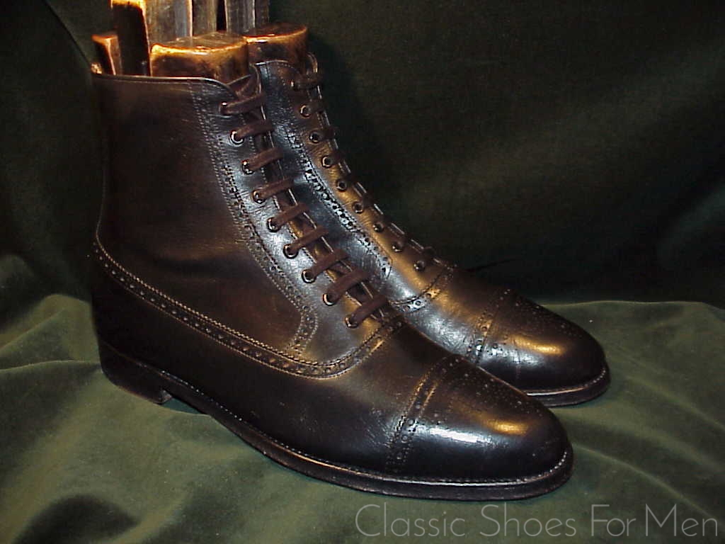 *Vintage GRENSON Cap-Toe, Brogued Balmoral Field Boot: US 9-9.5D (42-42.5D) - Image 7