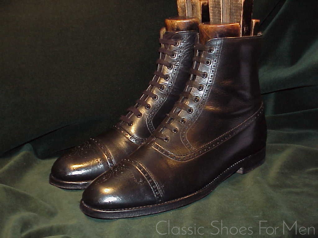 *Vintage GRENSON Cap-Toe, Brogued Balmoral Field Boot: US 9-9.5D (42-42.5D) - Image 9