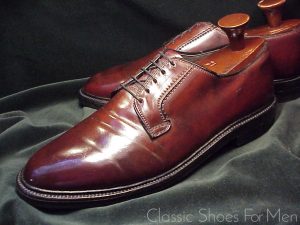 *HANOVER (U.S.A.), SHELL CORDOVAN Blucher (Derby), Circa 1980: US 11D (44.5D).