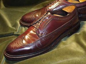 *HANOVER "L. B. Sheppard" SHELL CORDOVAN Full Brogue Budapester,1980: US 11.5 Narrow (45 Narrow)