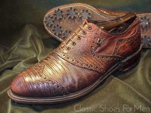 *FOOTJOY "Baroque" Eidechs–Lizard Custom-Made Full Brogue GOLF Oxford: US 9C (42C)