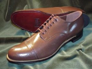 *NEW - Vintage STACY-ADAMS KANGAROO 6-Eyelet Cap-Toe Derby: US 13D (47D)