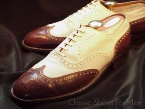*Vintage TAILOR MADE Brand Spade Sole SPECTATOR, Circa 1940: US 9D (42D)