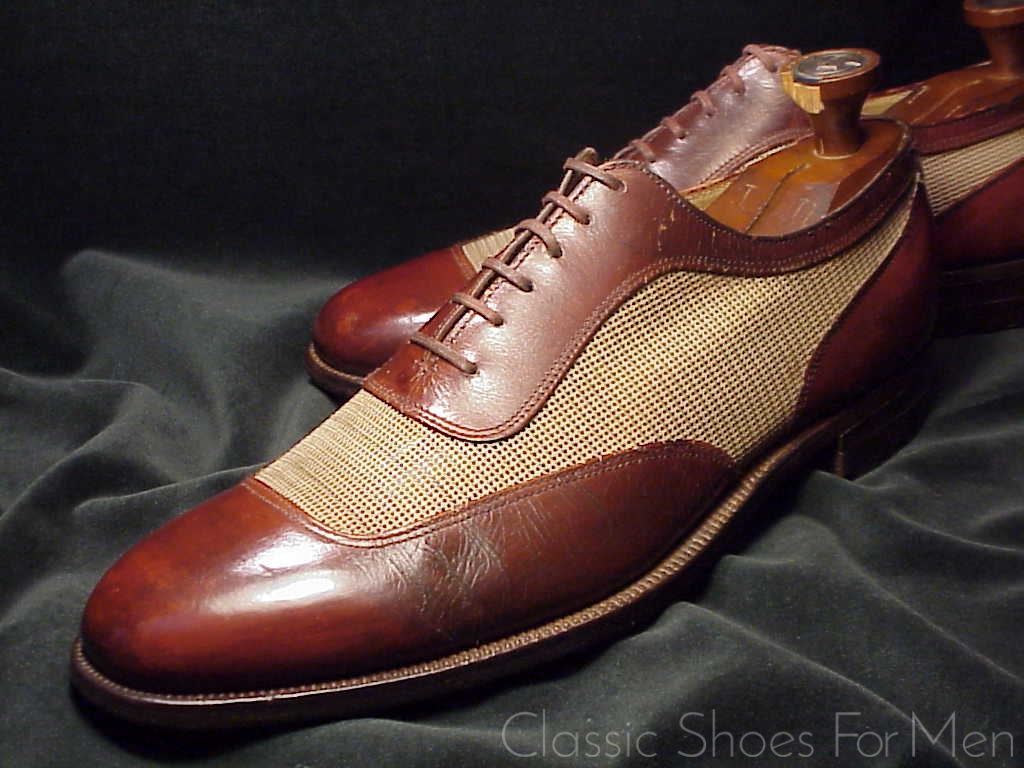 *Antique, Circa 1935 WALK-OVER "Ventilated" Oxford Spectator: US 9.5C (42.5C)
