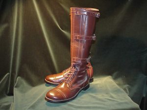 WWII U.S. ARMY 3-Strap Cavalry Boot, Dated Dec. 12, 1941:US 11D (44.5D)