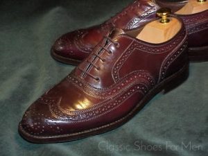 JOHNSTON & MURPHY Shell Cordovan Full Brogue Oxford, Circa 1980: 41E-41,5D