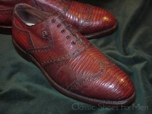 *Vintage Custom FOOTJOY Lizard Full Brogue STREET Oxford: 43-43,5C/D